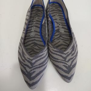 Rothy's The Point Gray Zebra Retired Color Women's Size 10.5